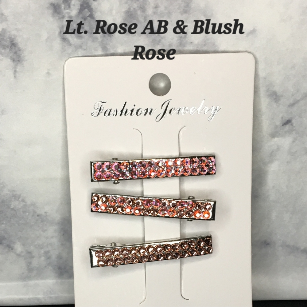 3 Piece Crystal Hair Clips